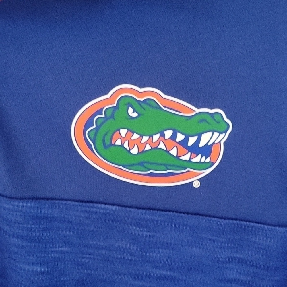 FANATICS blue and orange Florida gators football polo shirt Size Large - Picture 2 of 6